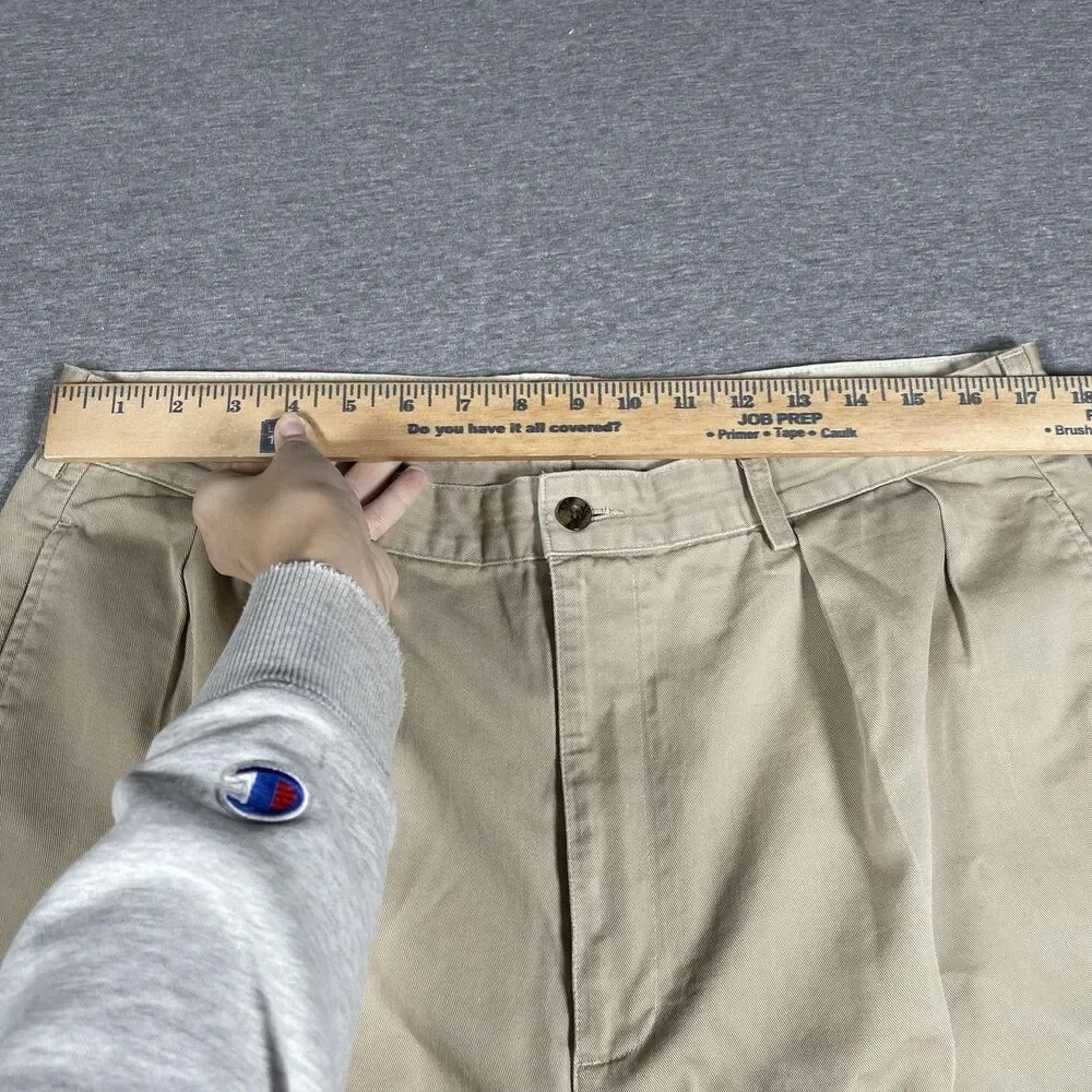 Polo Ralph Lauren Chino Pants Mens 35x29 Beige Polo Chino Cotton Classic Pleated